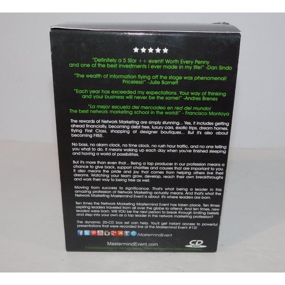 MM Network Marketing Mastermind Event 10 LIVE 2015 Direct Selling 20 DVD Set - Picture 3 of 7